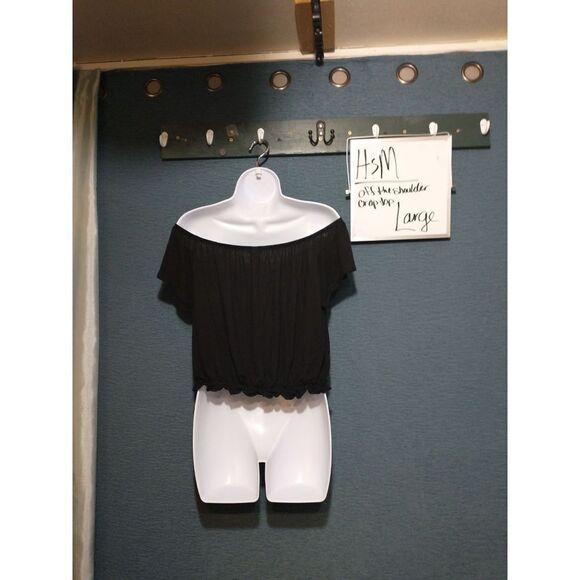 H&M cropped off the shoulder top size large - Picture 2 of 2